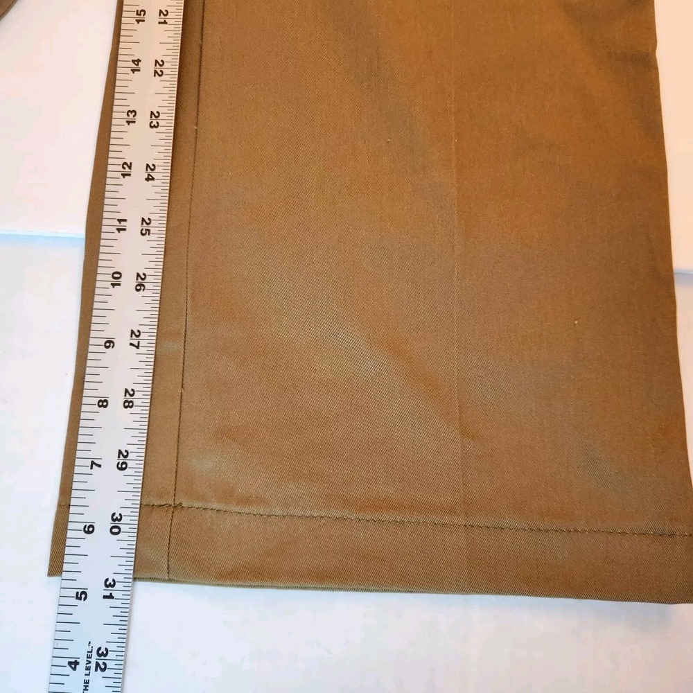 NWT Lands' End Twill Chino Khaki Pants Womens Fit 3 Size 12 Tan Straight Leg New - Picture 10 of 16